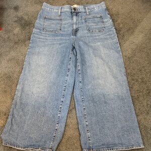Madewell Light Blue Wide-Leg Denim Jeans